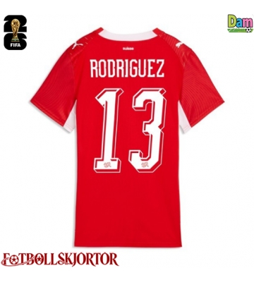 Schweiz Ricardo Rodriguez #13 Hemmatröja Dam VM 2026 Kortärmad